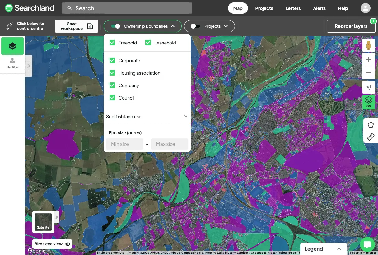Searchland - Assessing land with Ownership data